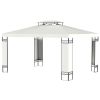 Outsunny 10' x 13' Patio Gazebo, Double Roof Outdoor Gazebo Canopy Shelter with Screen Decorate Corner Frame, for Garden, Lawn, Backyard and Deck, Cre