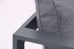 5-piece Aluminum Outdoor Patio Conversation Set,All-Weather Sectional Sofa Outside Furniture with Removable Cushions and Tempered Glass Coffee Table f