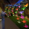 1pc Purple Butterfly Solar Wind Chimes Color Changing Lights Outdoor; Best Gifts For Mom Grandma Women Wife Aunt Sister; Unique Mobile Wind Chime; Mot