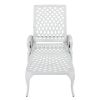 193*64.5*93cm Backrest Adjustable Courtyard Cast Aluminum Lying Bed White