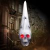 1pc, Halloween Decorations, Halloween Skull Decor Outdoor And Indoor, 20" Halloween Skeleton Voice Activated Decorations With LED Red Eyes And Fake Sp