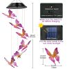 1pc Purple Butterfly Solar Wind Chimes Color Changing Lights Outdoor; Best Gifts For Mom Grandma Women Wife Aunt Sister; Unique Mobile Wind Chime; Mot
