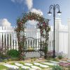 Outsunny Metal Trellis Arbor Arch for Climbing Plants with Garden Bench, Grow Grapes & Vines, Patio Decor & 2-Person Outdoor Interlacing Decorative Se