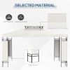 Outsunny 10' x 13' Patio Gazebo, Double Roof Outdoor Gazebo Canopy Shelter with Screen Decorate Corner Frame, for Garden, Lawn, Backyard and Deck, Cre