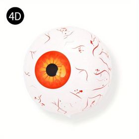 4pcs Scary Eyeball Decorations Balloons, Balloon Props Bloodshot Eyeballs Indoor Outdoor Decors For Party (Style: 4D Red Eyeball)