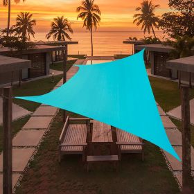 Artpuch Custom Size Mixed Turquoise Sun Shade Sail Triangle Canopy 185 GSM Durable Fabric UV Block Awning for Outdoor Patio Garden Backyard (Customize (Color: Mixed Turquoise, size: 09'x21')