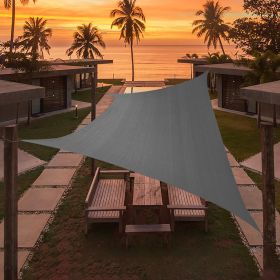 Artpuch Custom Size Dark Grey Sun Shade Sail Triangle Canopy 185 GSM Durable Fabric UV Block Awning for Outdoor Patio Garden Backyard (Customized Avai (Color: Dark Grey, size: 18'X28')