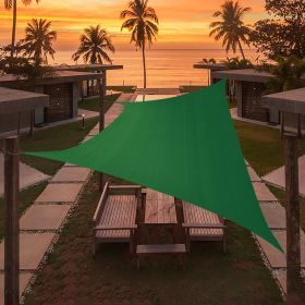 Artpuch Custom Size Dark Green Sun Shade Sail Triangle Canopy 185 GSM Durable Fabric UV Block Awning for Outdoor Patio Garden Backyard (Customized Ava (Color: Dark Green, size: 06'x11')