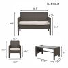 4 Pieces Patio Furniture Sets Outdoor Sectional Wicker Set Outdoor Conversation Set Patio Set Patio Loveseats with Coffee Table Porch, Poolside, Terra