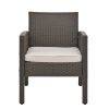 4 Pieces Patio Furniture Sets Outdoor Sectional Wicker Set Outdoor Conversation Set Patio Set Patio Loveseats with Coffee Table Porch, Poolside, Terra