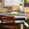 Outdoor Patio Table Decor Tablecloth with Zipper 60 Inch Round