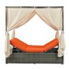 Adjustable Sun Bed With Curtain; High Comfort; With 3 Colors
