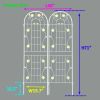2 Pack Metal Garden Trellis 71" x 19.7" Rustproof Trellis for Climbing Plants Outdoor Flower Support Cream White