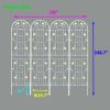 4 Pack Metal Garden Trellis 86.7" x 19.7" Rustproof Trellis for Climbing Plants Outdoor Flower Support Cream White