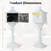 Retro Cast Aluminum Mailbox Security Postal Letter Box with Baffle Door