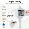 Retro Cast Aluminum Mailbox Security Postal Letter Box with Baffle Door