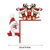 1pc Santa and Reindeer Christmas Door Corner Sign - Wooden Sculpture for Living Room, Bedroom, Office, and Outdoor Indoor Decoration