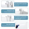 Air Conditioner Fence, Trash Can Vinyl Privacy Fence White Panel for Outside, Outdoor Pool Equipment Enclosure with Metal Stakes, (2-Pack)