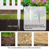 Air Conditioner Fence, Trash Can Vinyl Privacy Fence White Panel for Outside, Outdoor Pool Equipment Enclosure with Metal Stakes, (2-Pack)